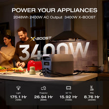 Load image into Gallery viewer, EF ECOFLOW Portable Power Station DELTA 3 MAX with 400W Solar Panel, 3400W X-Boost Output, Ultra-Fast 0-80% Charging in 1.13 Hr, Home Backup & RV Camping