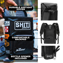 Load image into Gallery viewer, SHITI Coolers Cooler Backpack for Camping, Travel, Beach, Soft Lunch Box for Food, Drinks & Ice, Portable, Waterproof 24 Hr Insulated Bag with Shoulder Straps, Customizable, The Blackout, 15 Cans