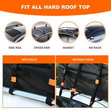 Load image into Gallery viewer, MeeFar Rooftop Cargo Carrier Car Roof Bag 21 Cubic Feet 100% Waterproof Car Top Carrier, Fits All Vehicle with/Without Rack,Include Anti-Slip Mat,10 Reinforced Straps,6 Door Hooks,Luggage Lock