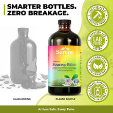 Load image into Gallery viewer, Serene Herbs Soursop Bitters Liquid & Black Seed Bundle – Organic Herbal Guanabana for Digestive Support & Immune Health – Vegan, Non-GMO – 32 oz (16 oz Each), 32 Servings