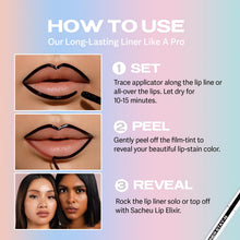 Load image into Gallery viewer, Sacheu Lip Liner Stay-N - Peel Off Lip Liner Tattoo, Peel Off Lip Stain, Long Lasting Lip Stain Peel Off, Infused with Hyaluronic Acid & Vitamin E, HEY-zel
