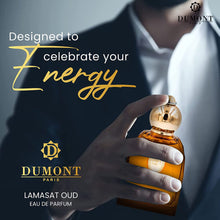 Load image into Gallery viewer, Dumont BOROUJ LAMASAT OUD - 85ml Travel Size - Arabic Inspired Unisex Perfume for Men & Women - Musky, Woody & Oriental Fragrance - Long Lasting Cologne Mist & Body Spray - for Him & Her