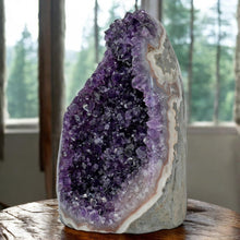Load image into Gallery viewer, EMPORION Large Natural Amethyst (12.5 lb to 15 lb) Crystal Clusters Stone from Uruguay Raw Geode Quartz - Deep Purple Color
