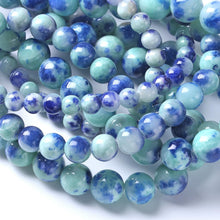 Load image into Gallery viewer, 8MM 46PCS Peacock Blue Persian Jade Spacer Loose Beads for Jewelry Making DIY Bracelet Necklace
