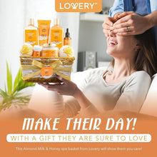 Load image into Gallery viewer, Mothers Day Gifts for Mom Women Gift Basket for Women - 10 Pc Almond Milk & Honey Beauty & Personal Care Set - Home Bath Pampering Package for Relaxing - Spa Self Care Kit - Birthday, Mom, Anniversary