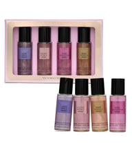 Load image into Gallery viewer, Victoria's Secret Fragrance Mist Collection 4 Piece Shimmer Mini Gift Set, Assorted Scents