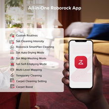 Load image into Gallery viewer, roborock Qrevo S5V Robot Vacuum and Mop, FlexiArm Edge Mopping, 12,000Pa Suction, Dual Zero-Tangle System, Smart Obstacle Avoidance, 10mm Mop Lifting, Auto Mop Washing & Warm Air Drying, White