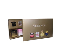 Load image into Gallery viewer, Versace Gifts & Sets Womens Mini Set (Crystal Noir/Bright Crystal/Eros Pour Femme EDT, Pour Femme Dylan Blue EDP)