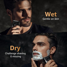 Load image into Gallery viewer, Mbzoey Electric Foil Shavers for Men: Mini Electric Razor for Face - IPX7 Waterproof Cordless Razor with LED Display & Fast Charge - Micro-Comb Technology & Precision Blades,Father's Day Gifts