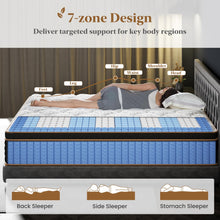 Load image into Gallery viewer, King Mattress 14 Inch, Cooling Hybrid King Mattress in a Box, Individual Pocket Springs-Motion Isolation, Extra Hip/Shoulder/Lumbar Support, Fiberglass-Free,Ergonomic Zones,365-Night Trial,CertiPUR-US