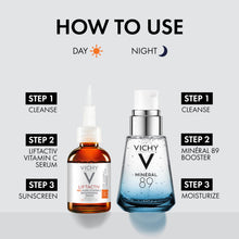 Load image into Gallery viewer, Vichy Bestsellers Duo, Skin Care Set, 16% Pure Vitamin C Serum & Mineral 89 Booster Hyaluronic Acid Serum, Facial Skin Care Kit for Brightening, Hydrating & Firming