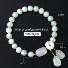Load image into Gallery viewer, HL1971 Natural Jade Bracelet for Women Gradient Green Jade Bead Elastic Bracelet, Suitable for Christmas, Thanksgiving