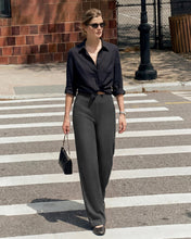 Load image into Gallery viewer, G4Free Women Wide Leg Pants High Waist Stretch Yoga Pants with Pockets Loose Casual Sweatpants(Gray Tweed,S,Regular)