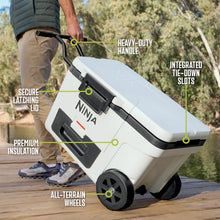 Load image into Gallery viewer, Ninja FrostVault 45QT Cooler with Wheels | Insulated with Temp Dry Storage Drawer | Keeps Ice Cold for Days | for The Beach, Camping, Picnics & More | Daffodil Daze | FB245YL