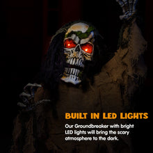 Load image into Gallery viewer, JOYIN Halloween Decoration Outdoor Animated Zombie Groundbreaker, Light-up Skeleton Zombie Groundbreaker Prop with Creepy Sound for Halloween Outside Decoration, Lawn, Yard, Patio, Haunted House Decor