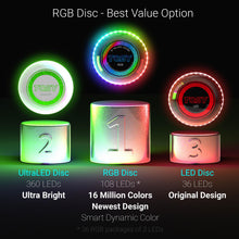 Load image into Gallery viewer, TOSY Flying Disc - 16 Million Color RGB or 36 or 360 LEDs, Extremely Bright, Smart Modes, Auto Light Up, Rechargeable, Perfect Birthday & Camping Gift for Men/Boys/Teens/Kids, 175g frisbees