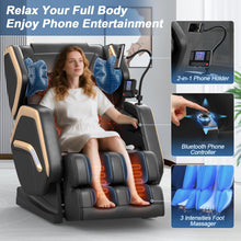 Load image into Gallery viewer, NAGLIFOR Massage Chair Full Body, Zero Gravity Massage Chair 2026 for Back Fatigue with 10 Fixed Rollers, Heating, Airbags, Phone Controller, Bluetooth Speaker, Nightlights for Living Room, Bedroom