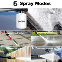 Load image into Gallery viewer, New Upgrade Pressure Power Washer 4800PSI w/4 Quick Connect Nozzles, Inlet Hose & Filter&500ML Soap Tank, High Cleaning Machine for Cars/Fences/Driveways/Patios/Home Cleaning,Blue