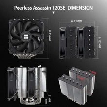 Load image into Gallery viewer, Thermalright Peerless Assassin 120 SE CPU Cooler, 6 Heat Pipes AGHP Technology, Dual 120mm PWM Fans, 1550RPM Speed, for AMD:AM4 AM5/Intel LGA 1700/1150/1151/1200/1851,PC Cooler