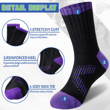 Load image into Gallery viewer, SeeyAN Kids Socks Boys Crew Athletic Half Cushioned Cotton Sport Running Arch Support Breathable Socks 6 Pairs (6 Pairs Black, 5-8 Years)