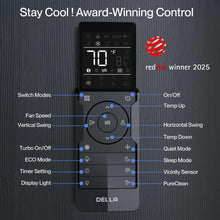 Load image into Gallery viewer, DELLA Hyper Heat Lower as -13°F 23,000 BTU Mini Split,Work with Alexa and WiFi,Energy Star 230V 23 SEER2,Cools Up to 1,500 Sq. Ft,Inverter AC with 1.9 Ton Pre-Charged Heat Pump & 16.4ft Kits