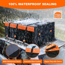 Load image into Gallery viewer, MeeFar Rooftop Cargo Carrier Car Roof Bag 21 Cubic Feet 100% Waterproof Car Top Carrier, Fits All Vehicle with/Without Rack,Include Anti-Slip Mat,10 Reinforced Straps,6 Door Hooks,Luggage Lock