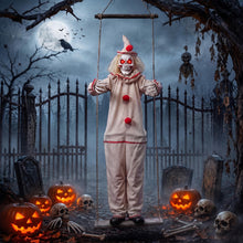 Load image into Gallery viewer, MACLLYN Halloween Decorations Outdoor,Scary Hanging Swinging Clown Props Sound & Lighted Eyes,Halloween Outside Ghosts for Haunted House Yard Porch, Party Decor