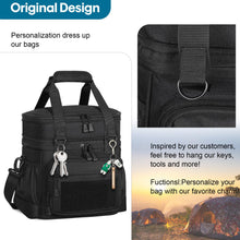 Load image into Gallery viewer, GLENKEY Double Deck Insulated Lunch Box, Expandable Large Lunch Bag Leakproof Cooler Bag Lunch Pail for Men Women Adults Work Shifts Travel Daytrip, Black