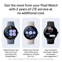 Load image into Gallery viewer, Google Pixel Watch 4 (41mm) - Android - 2 Years of Data- Heart Rate,Sleep & Fitness Tracking -30-Hour Battery -Polished Silver Aluminum Case - Iris Active Band - LTE (2025) -Google Pixel Watch app