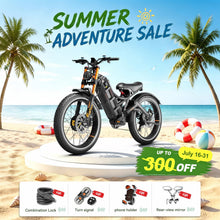 Load image into Gallery viewer, eAhora Romeo Pro 2 Electric Bike for Adult, 4000W Dual Motors, 46 Mph, 52V 70Ah Battery, 200 Miles Long Range, 26" Fat Tire, Full Suspension, App, Commute, Delivery, All-terrian