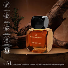 Load image into Gallery viewer, Maison de l'Avenir Oud Intense - Floral Oriental - with notes of Vanilla, Amber, Oud - Unisex - Cologne for Men - Perfume for Women - Long Lasting - Fine Niche Fragrance