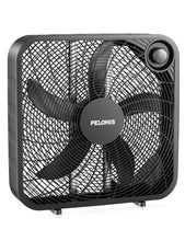 Load image into Gallery viewer, PELONIS 20 Inch Box Fan for Bedroomβ 3 Speeds, 25ft/s, Floor Fan, Window Fan, Table Fan, Desktop Fan with Superior Air Throw (2295 CFM), Lightweight, 5 Blades, suitable for Office, Living Room, Garage