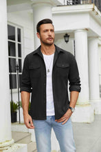 Load image into Gallery viewer, COOFANDY Men's Button Down Waffle Shirt Jacket Casual Long Sleeve Shacket Lightweight Overshirts with Flap Pockets