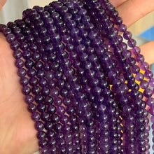 Load image into Gallery viewer, MJDCB 5A Natural South Africa Amethyst Gemstone Round Stone Beads for Jewelry Making DIY Bracelet Necklace (6mm)