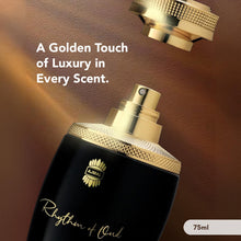Load image into Gallery viewer, Ajmal Rhythm Of Oud Eau de Parfum for Men & Women – 2.5 oz / 75 ml | Unisex Oud Woody Long Lasting Perfume | Warm Oriental Arabic Fragrance | Made in Dubai