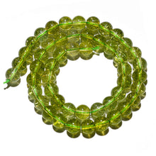 Load image into Gallery viewer, Natural Gemstone Beads 6mm Peridot Beads Polished Round Smooth Stone Beads for Bracelets Jewelry Making 15inch Loose Beads