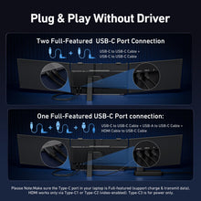 Load image into Gallery viewer, Vixtan 14" Triple Laptop Screen Extender, 3.0 lbs Lightweight FHD IPS Portable Monitor for Laptop, USB-C Plug & Play Multi Screen Attachment for 13-17.3" laptops with Windows/Mac/Chrome