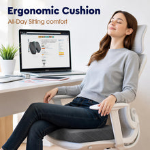 Load image into Gallery viewer, TushGuard Seat Cushion - Memory Foam Sitting Pillow for Office Chair, Car Seat, Airplane, Bleacher - Sciatica & Hip & Coccyx Pain Relief Desk Chair Cushion for Long Sitting Office Workers, Car Drivers
