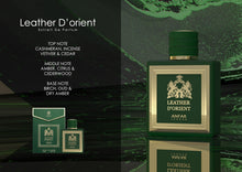 Load image into Gallery viewer, ANFAR LONDON Leather D'Orient Pour Homme Extrait de Parfum for Men | Long-Lasting Fragrance with Cashmeran, Incense, Amber, Oud & Cedarwood Notes | Luxury, Woody, Spicy Scent