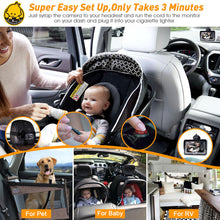 Load image into Gallery viewer, DoHonest Baby Car Camera HD 1080P - Rear-Facing Car Baby Monitor with Night Vision, Adjustable View Angle, Easy Setup, Anti-Glare Display, Safety for Kids & Infants