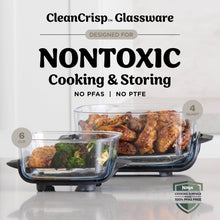 Load image into Gallery viewer, Ninja Crispi 4-in-1 Glass Air Fryer | 450°F | Non-Toxic | 4QT & 6-Cup Glass Containers w/Lids | Microwave, Freezer, Dishwasher Safe | Max Crisp, Air Fry, Bake, Recrisp | Stone | FN101ST