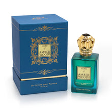 Load image into Gallery viewer, Prince Parfums Dubai - The Story of Amber Woods - 3.4 Ounces - Exquisite Men's Extrait de Parfum - Rich, Luxurious Scent of Amber, Cedar, Vetiver for the Modern Man - Depth, Warmth & Mastery