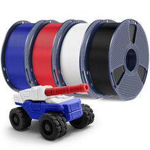 Load image into Gallery viewer, PETG Filament 1.75mm, Ultra Tough, Heat Optimized, Odorless, 4kg(8.8lbs) SUNLU PETG 3D Printer Filament, Dimensional Accuracy +/- 0.02mm, Black+White+Red+Blue