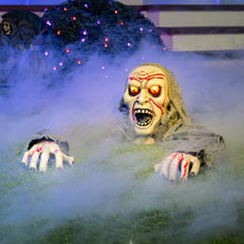 Load image into Gallery viewer, JOYIN Halloween Decorations Outdoor Light-Up Zombie Groundbreaker with bloodstain and Creepy Sound for Halloween Outside Decor Lawn Yard Patio Graveyard Decoration, Haunted House Prop