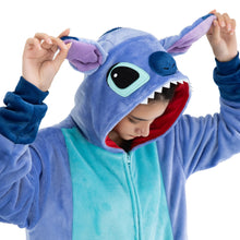 Load image into Gallery viewer, COSUSKET Snug Fit Unisex Adult Onesie Pajamas, Flannel Cosplay Animal One Piece Halloween Costume Sleepwear Homewear Light Blue