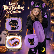 Load image into Gallery viewer, GIFTINBOX Halloween Cat Costume for Girls, Kids Black Cat Animal Onesie S