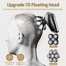 Load image into Gallery viewer, SHPAVVER Head Shavers for Bald Men: 5-in-1 Electric Razor - IPX7 Waterproof Shaving Grooming Kit for Balder - Turbo Speed & Precision Blades (Gray Black)