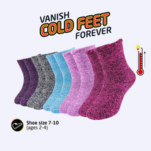 Load image into Gallery viewer, HOT FEET Toddler Crew Warm Thermal 5/6 Pack Socks Soft Thick Brushing, 2-4 Years, 5 Pack, 5 Marled Gripped (2)