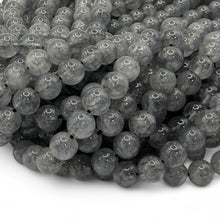 Load image into Gallery viewer, ABCGEMS Brazilian Smoky Elestial Quartz Beads (Mystical Layers & Natural Smoky Glow) Healing Energy Jewelry Making Smooth Round 8mm