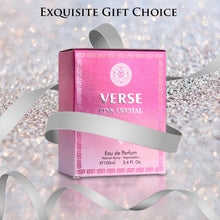 Load image into Gallery viewer, Verse Pink Crystal Eau De Parfum for Woman - Top Notes of Pomegranate, Yuzu & Iced Accord - Base Notes of Peony, Lotus, Magnolia, Amber, Musk & Mahogany - Floral & Fruity Scent - Elegant 100ml Bottle